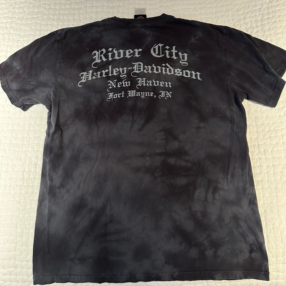Harley-Davidson Black Short Sleeve Tee with Vintage Graphic - Picture 7 of 8